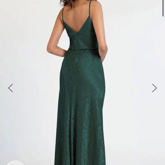 BHLDN x Jenny Yoo Dahlia Gemma Emerald Dress size 4 - Picture 2 of 16